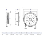 Vent-a-Matic Single Glazed Window Fan 162mm Diameter Model 106