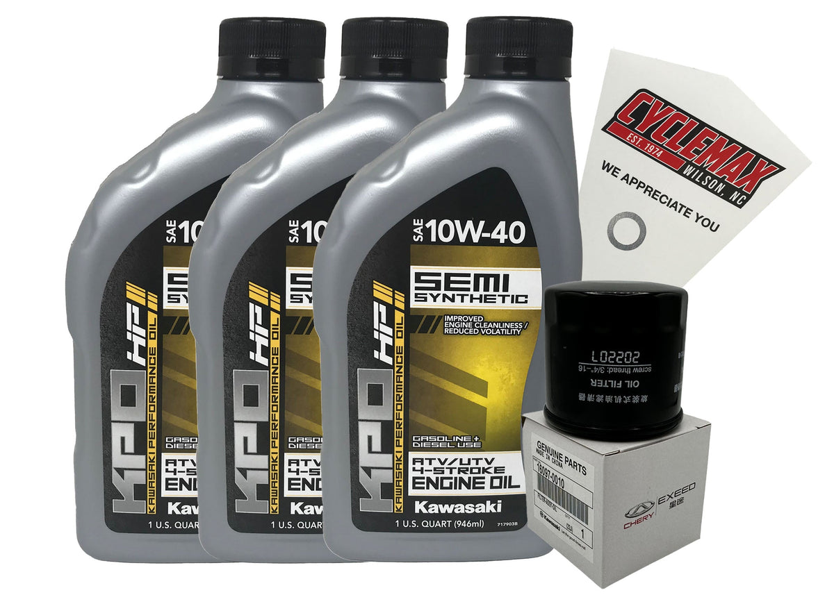 Kawasaki KPO Semi-Synthetic Oil Change Kit for 2015-2018 MULE PRO FX