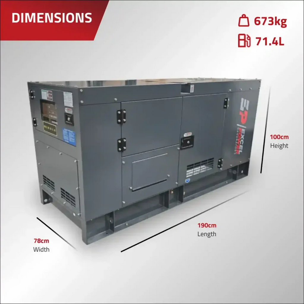 Excel Power XL-DFAW-22S 20kVA Single Phase Diesel Generator
