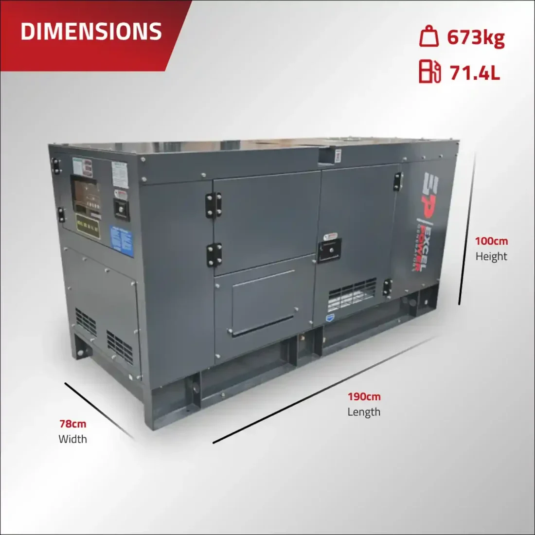Excel Power XL-DFAW-22S 20kVA Single Phase Diesel Generator