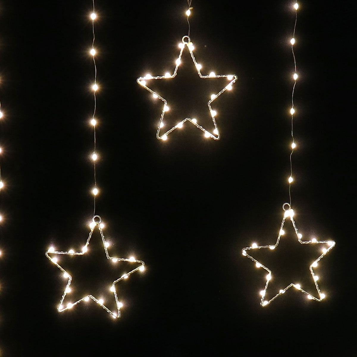 Stockholm Christmas Lights 307 LEDs Curtain Star Warm White