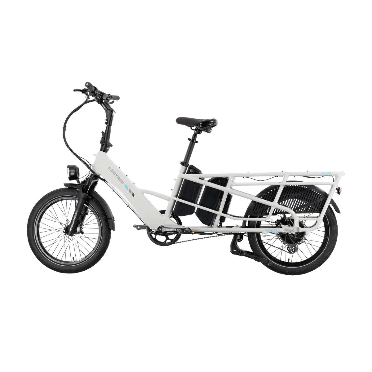 XPedition2 Stratus White Dual-Battery + FREE Running Boards, Cushions, Elite Headlight, Suspension Seat Post, Orbitor, XL Cargo Panniers ($744 Value)