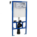 Nio Mid-Height Wall Hung Toilet Frame with Dual Flush Concealed Cistern and Flush Plate