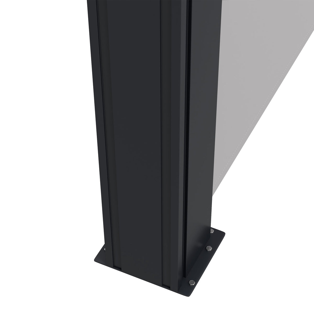 13' x 6' Retractable Side Awning, Full Cassette Privacy Screen, Light Grey