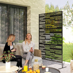 Stylish Garden Privacy Screen with Plant Trellis & Stand