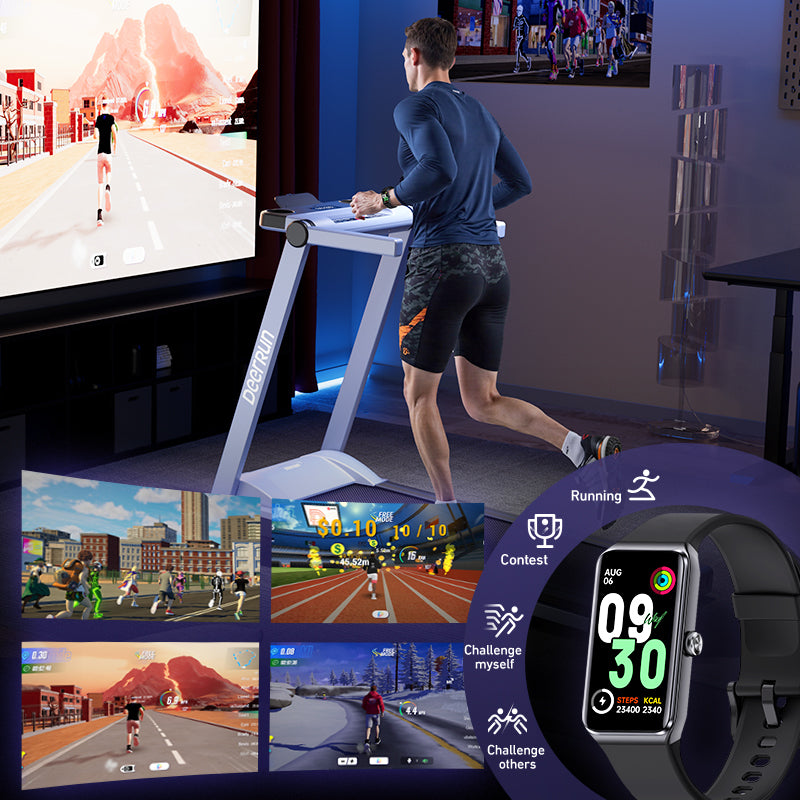 DeerRun® Fitness Smart Watch: Sync to PitPat App & Track Workouts