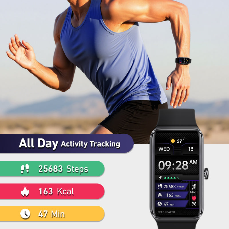 DeerRun® Fitness Smart Watch: Sync to PitPat App & Track Workouts
