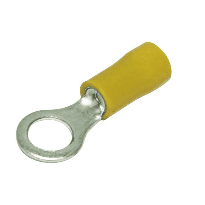 Hellermann Tyton Pre-Insulated Terminal Yellow Ring Lug M6 Hole