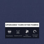 2-Pack Patio Chair Cushions with Backrests for Outdoor Lounge, Navy Blue