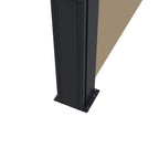 13' x 5' Retractable Side Awning, Full Cassette Privacy Screen, Khaki
