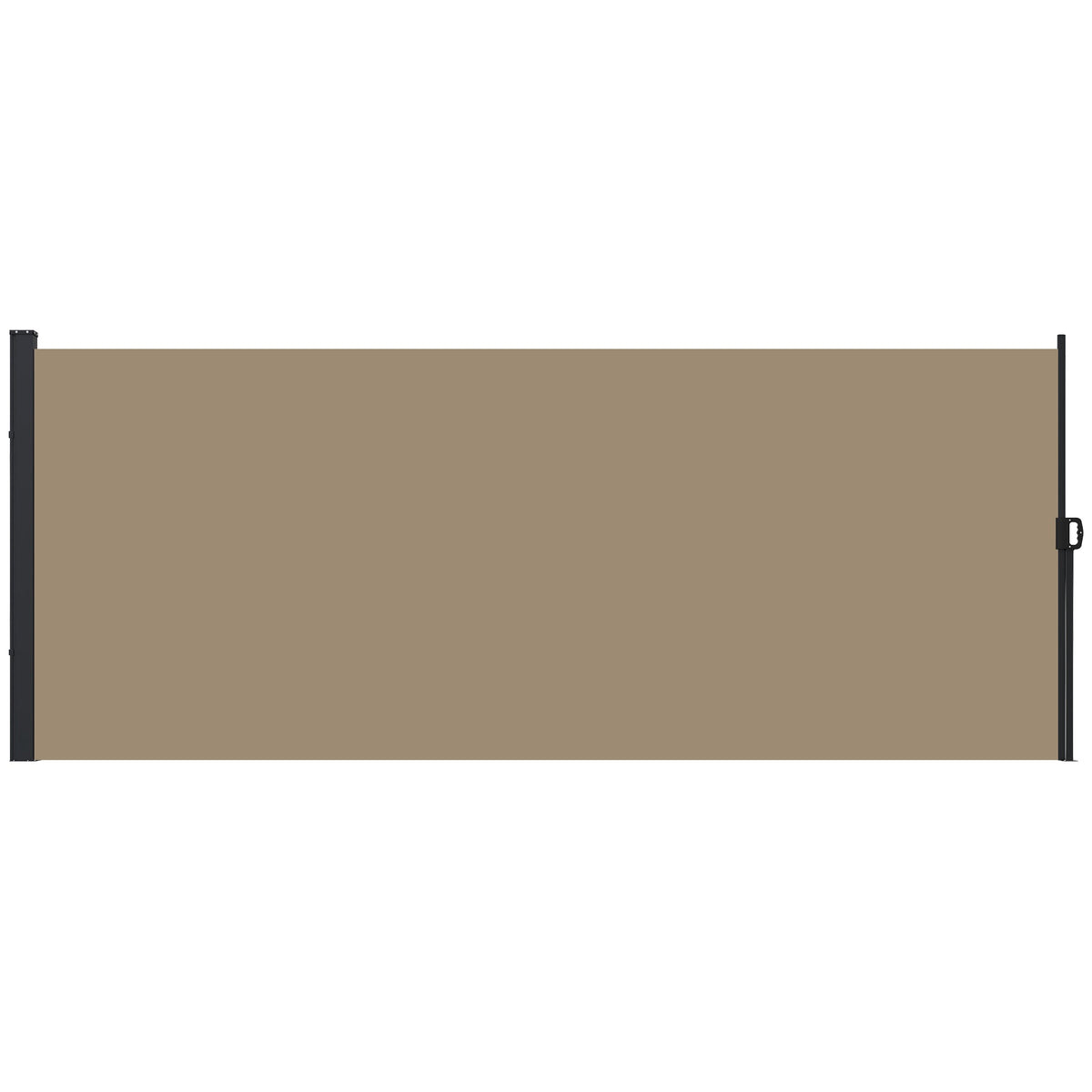 13' x 5' Retractable Side Awning, Full Cassette Privacy Screen, Khaki