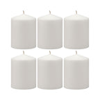 6 x Pillar Candle White Unscented Candles Wedding Party Event Home Décor Restaurant
