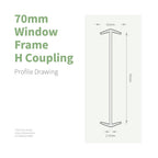 70mm Window Frame H Coupling