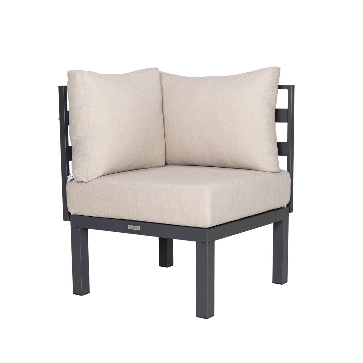 LeisureMod Chelsea 7-Piece Outdoor Sectional Sofa Set with Propane Fire Pit Table