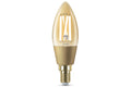 4lite WiZ Connected C35 Candle Filament Amber WiFi LED Smart Bulb - E14 Small Screw - Maplin