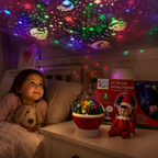 Elf Moving Ceiling Projector Kids Christmas Night Light 3 Modes Rotating LED