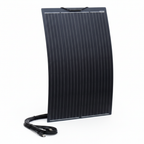 120W black semi-flexible fibreglass solar panel with durable ETFE coating