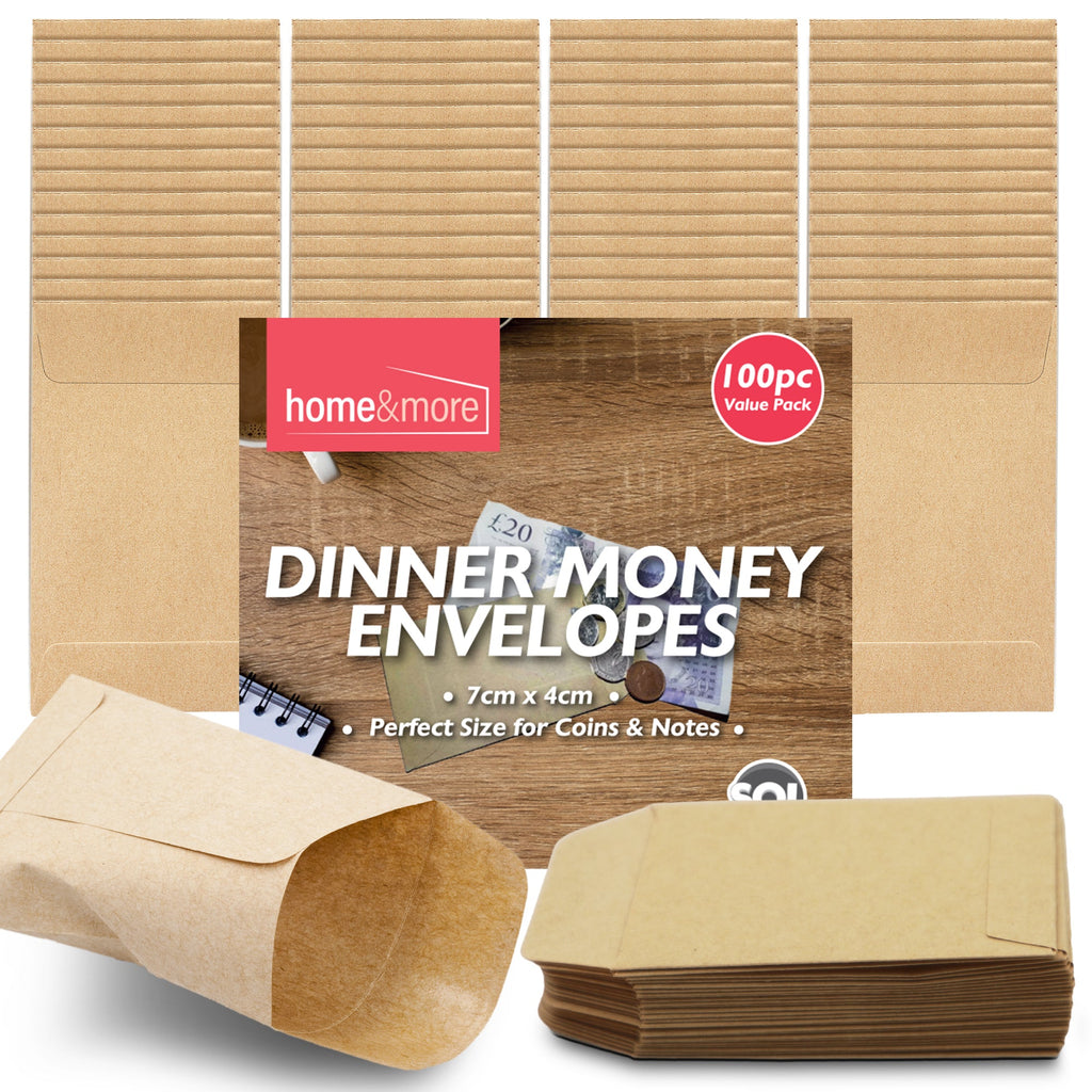 School Dinner Money Envelopes 80gsm Brown | 100 Pack
