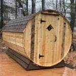 6 Person + Changing Room Cedar Barrel Sauna | 6′ x 12′
