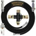 Essential Accessories Kit with 6 ft. Braided Airbrush Hose, Mini Inline Filter, Quick Disconnect, Airflow Adjustment Couplers, and