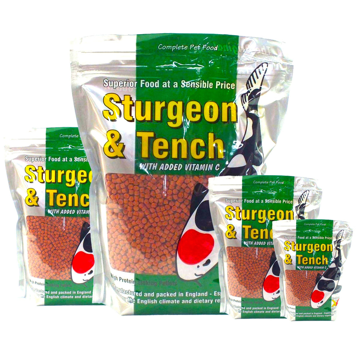 Kockney Koi Sturgeon & Tench 3mm Sinking Pellets