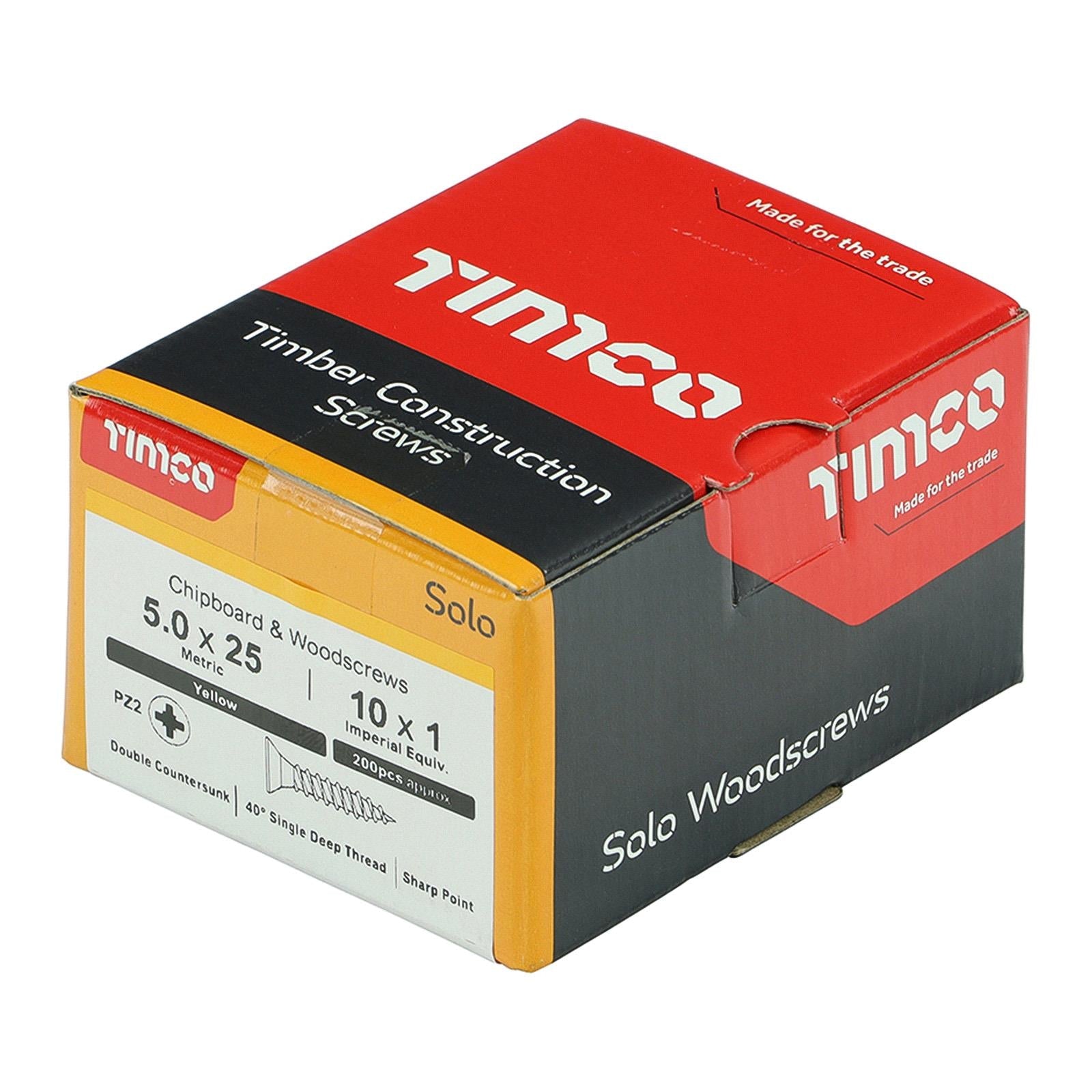 Solo Countersunk Multipurpose Wood Screws