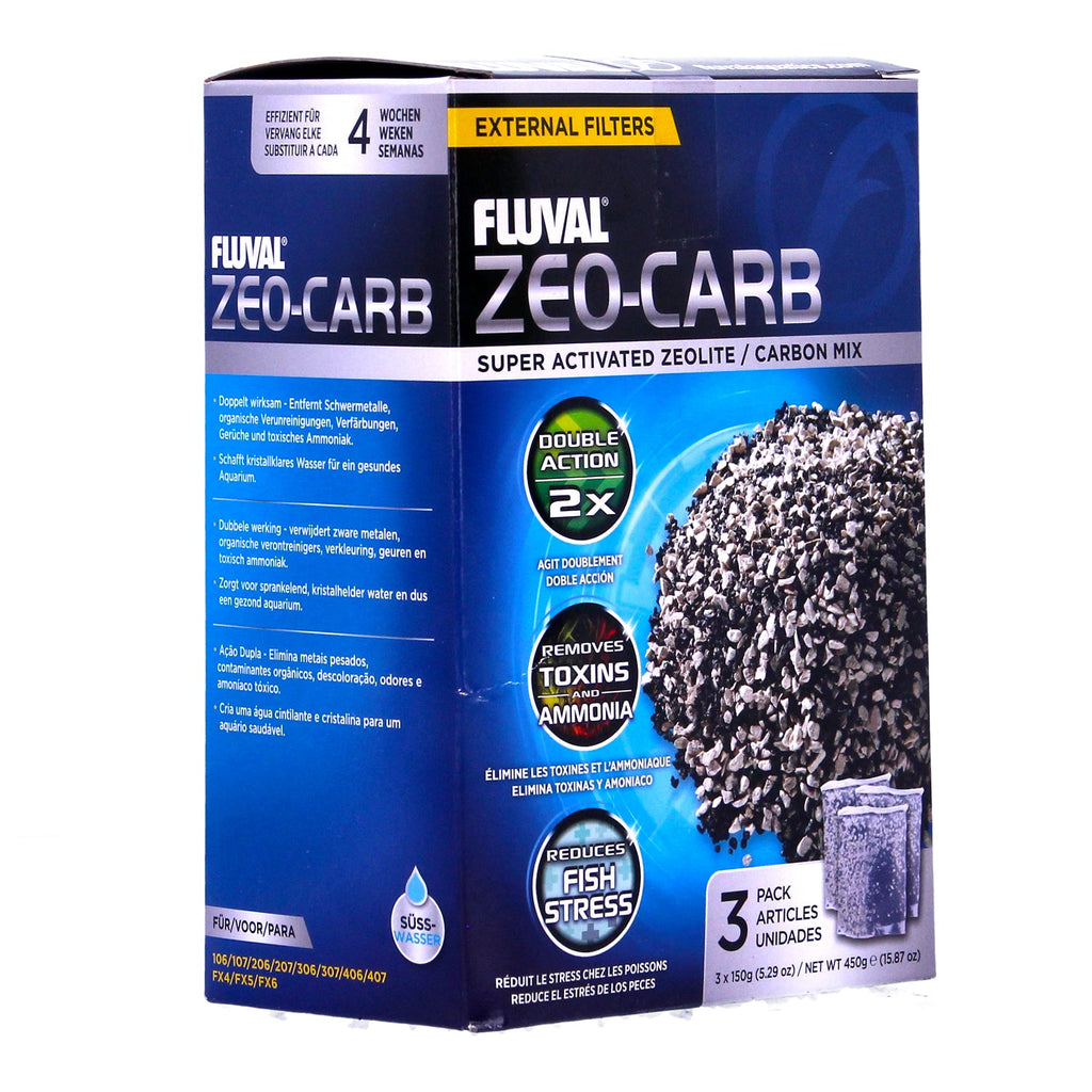 Fluval Zeo-Carb Ammonia & Carbon Filter Media 450g