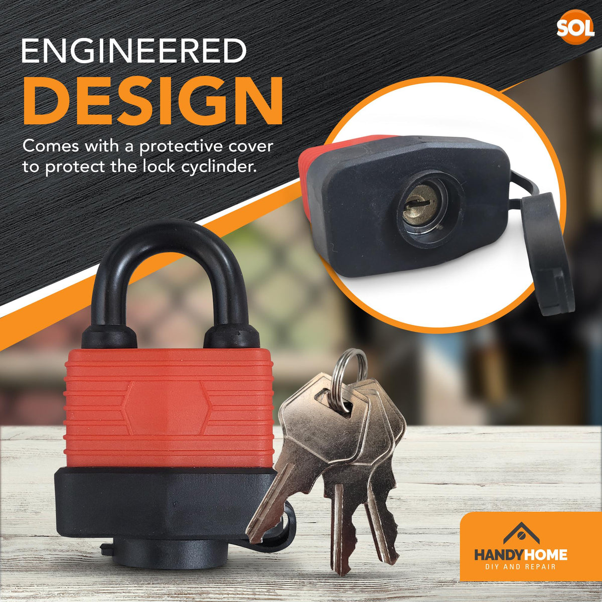 Weatherproof Padlock 40mm | Outdoor Security Lock Includes 3 Keys