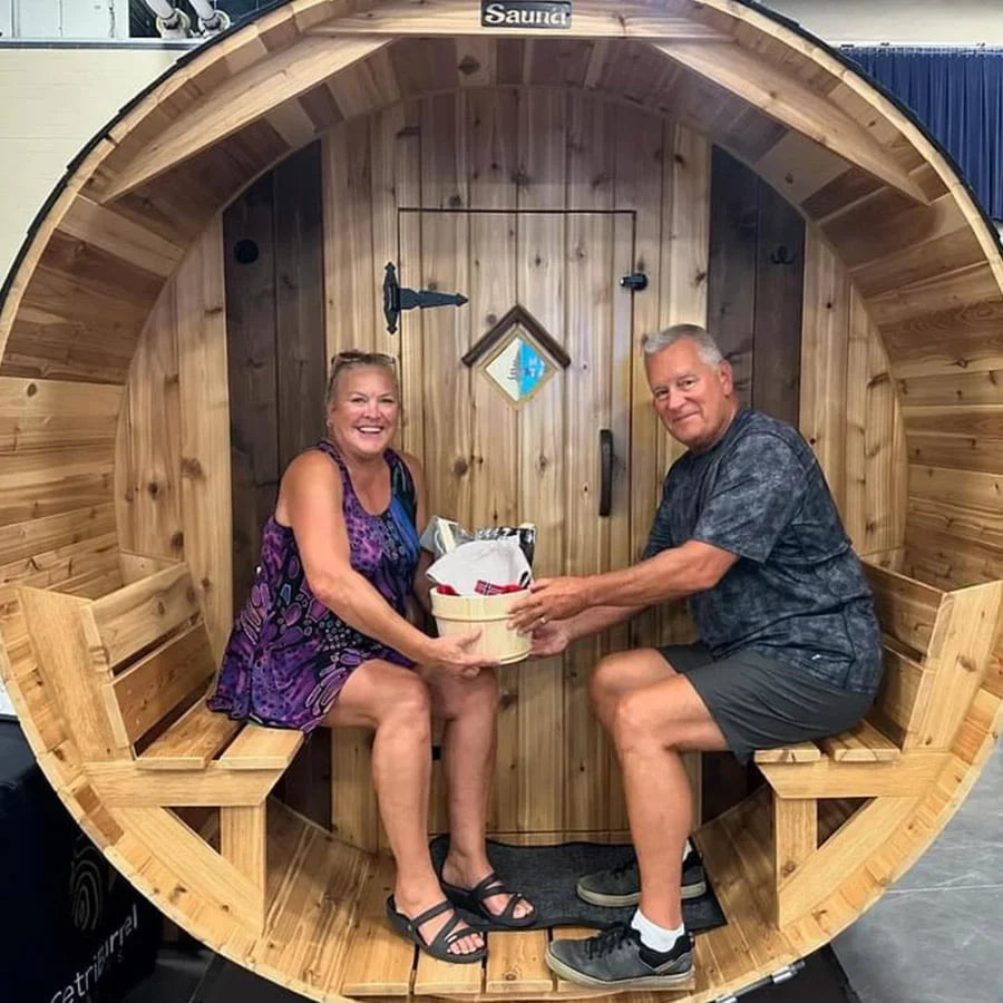 8 Person Cedar Barrel Sauna  | 7′ x 6′
