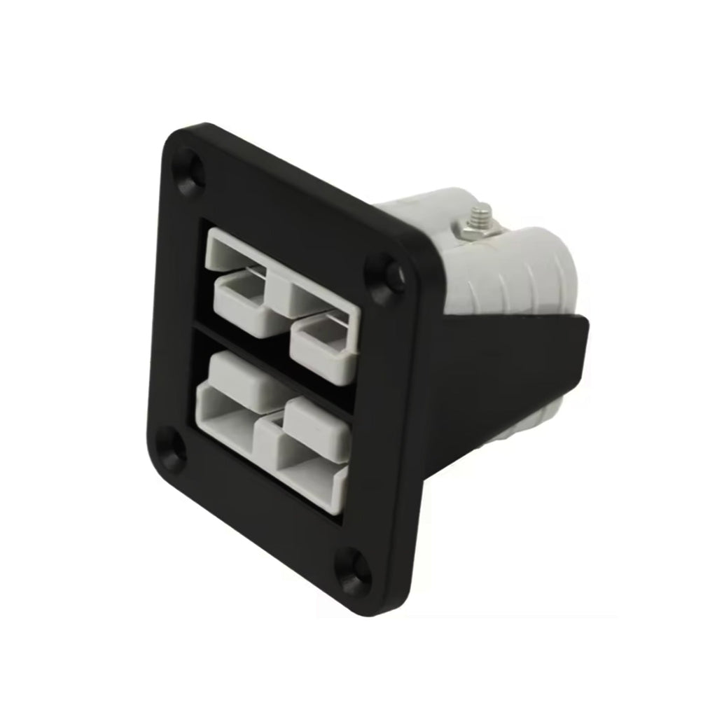 Exotronic Flush Mount Dual 50A Anderson Plug Panel w/ 2x 50A Grey Anderson Plugs