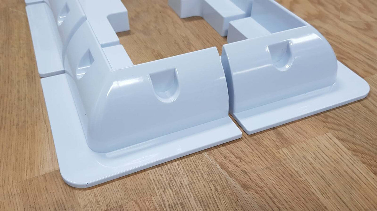Exotronic White Solar Panel ABS Plastic Corner plus Mid Brackets