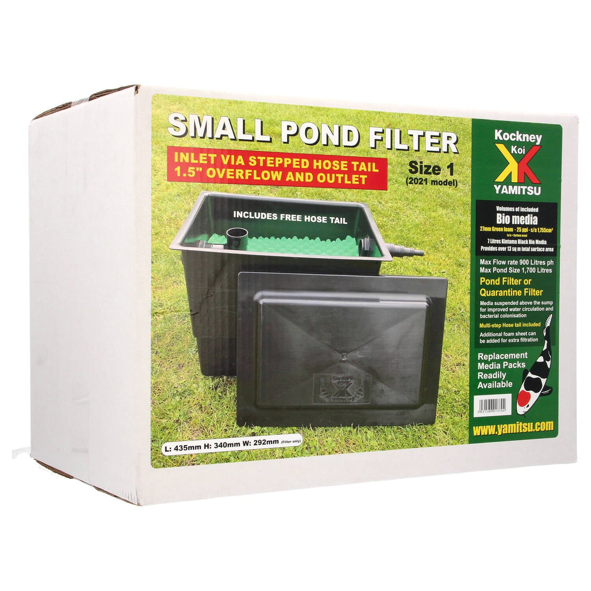 Yamitsu Black Box Pond Filter 1700L with 2-Stage Filtration