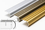 Aluminium Bullnose Stair Nosing 62mm x 38mm x 118cm Length Curved Step Edge Trim Silver Gold Champagne -  SN BL62