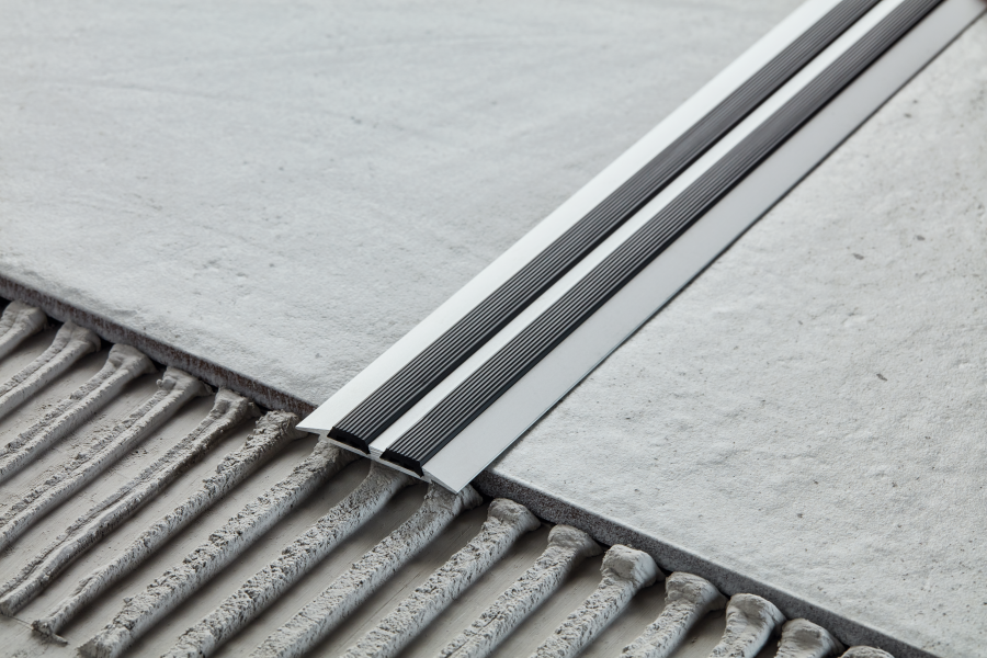 Aluminium Transition Strip with Rubber 45 MM x 1 M & 2 M Length Flat Profile-LPPSGCZ