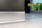 Aluminium Skirting Board 59 MM x 2500 MM Length Anodised Silver Trim Profile LP59
