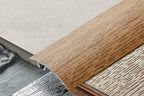 Aluminium Wood Effect Door Threshold Strip 47 MM x 930 MM Length Self-Adhesive Trim for Laminate Floors LW47
