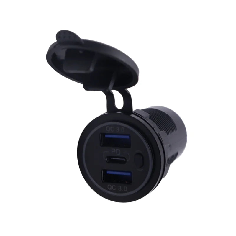 Exotronic Dual USB QC3.0 & USB-C Flush Mount Socket
