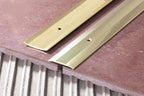 Aluminium Door Threshold Strip 38 MM x 1 M & 2 M Length Carpet to Lamnate Anodised Screw-Fix Silver & Gold - LPOR