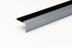 SILVER aluminium stair nosing for laminate stairs