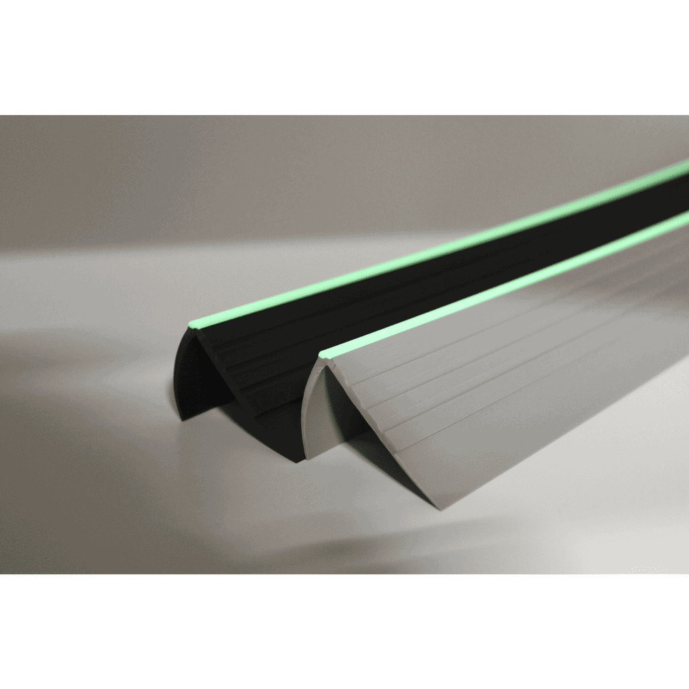 Flexible Luminescent Non-Slip PVC Stair Nosing 40x40mm 730-RDFL