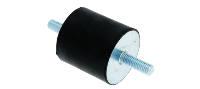 AV Anti-Vibration Mount – 50mm x 50mm Male/Male Rubber Mount (124kg Load)