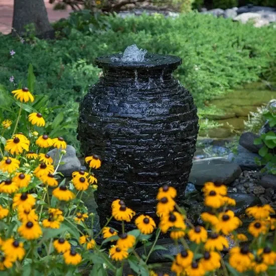 Aquascape Stacked Slate Urn Fountain Kit - 33.5" H (85 Cm)