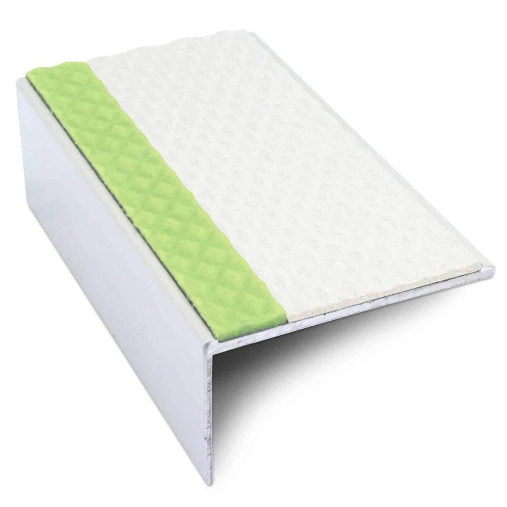 ASL01 Tredsafe 56x32mm Aluminium Non Slip Stair Nosing Edge Trim With Pvc Insert - Cayrus World of Finishing