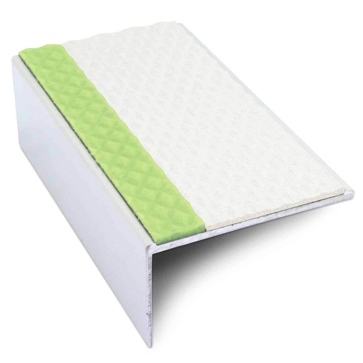 ASL01 Tredsafe 56x32mm Aluminium Non Slip Stair Nosing Edge Trim With Pvc Insert - Cayrus World of Finishing