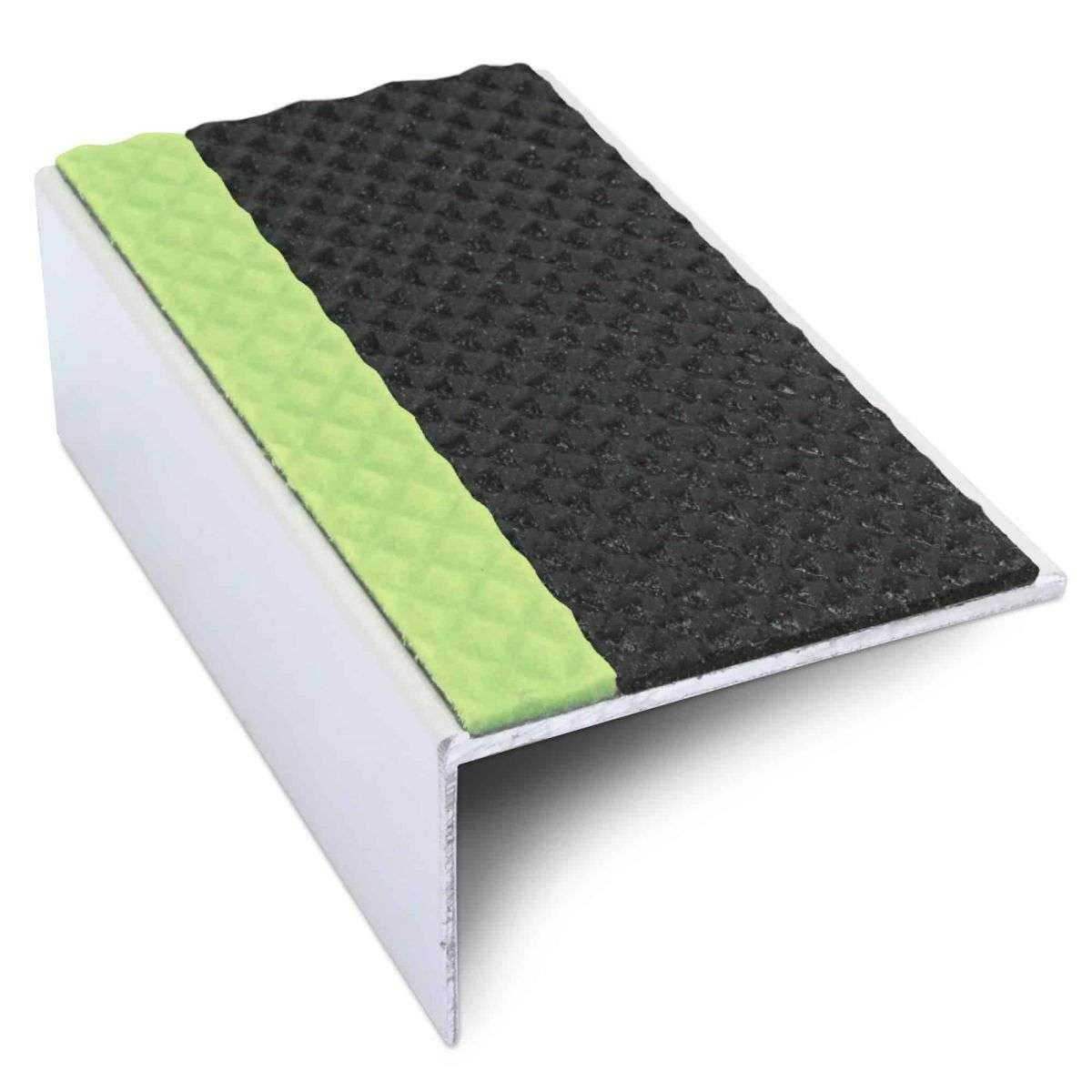 ASL01 Tredsafe 56x32mm Aluminium Non Slip Stair Nosing Edge Trim With Pvc Insert - Cayrus World of Finishing