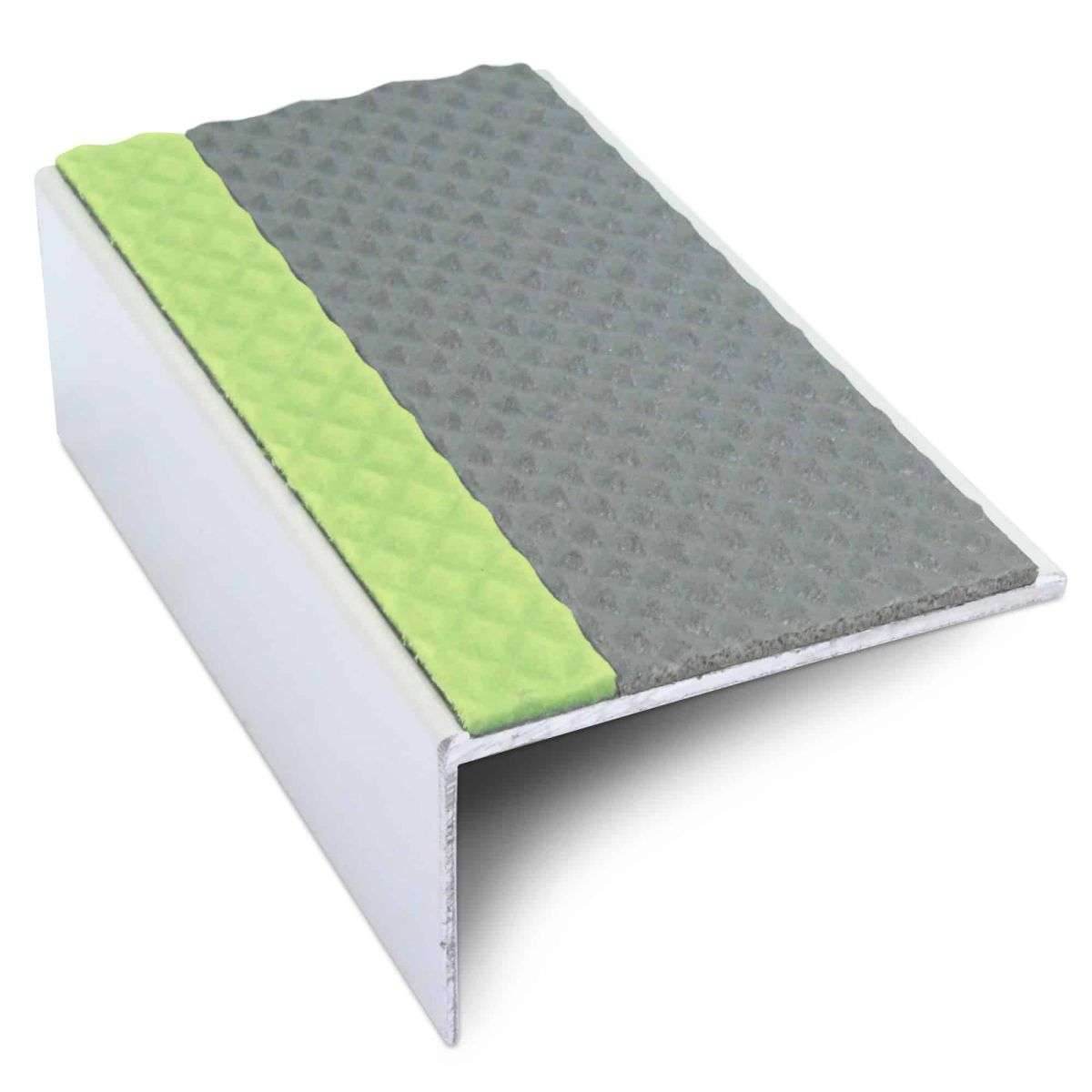 ASL01 Tredsafe 56x32mm Aluminium Non Slip Stair Nosing Edge Trim With Pvc Insert - Cayrus World of Finishing