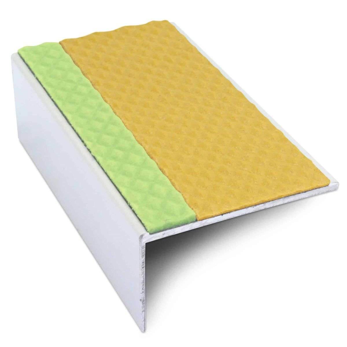 ASL01 Tredsafe 56x32mm Aluminium Non Slip Stair Nosing Edge Trim With Pvc Insert - Cayrus World of Finishing