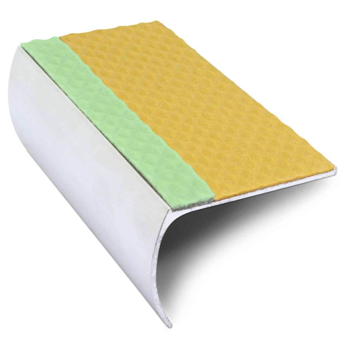 ASL03 Tredsafe 57x40mm Aluminium Non Slip Stair Nosing Edge Trim With Pvc Insert - Cayrus World of Finishing