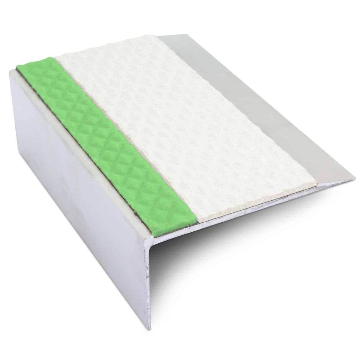 ASL15 Tredsafe 66x32mm Aluminium Non Slip Stair Nosing Edge Trim With Pvc Insert - Cayrus World of Finishing