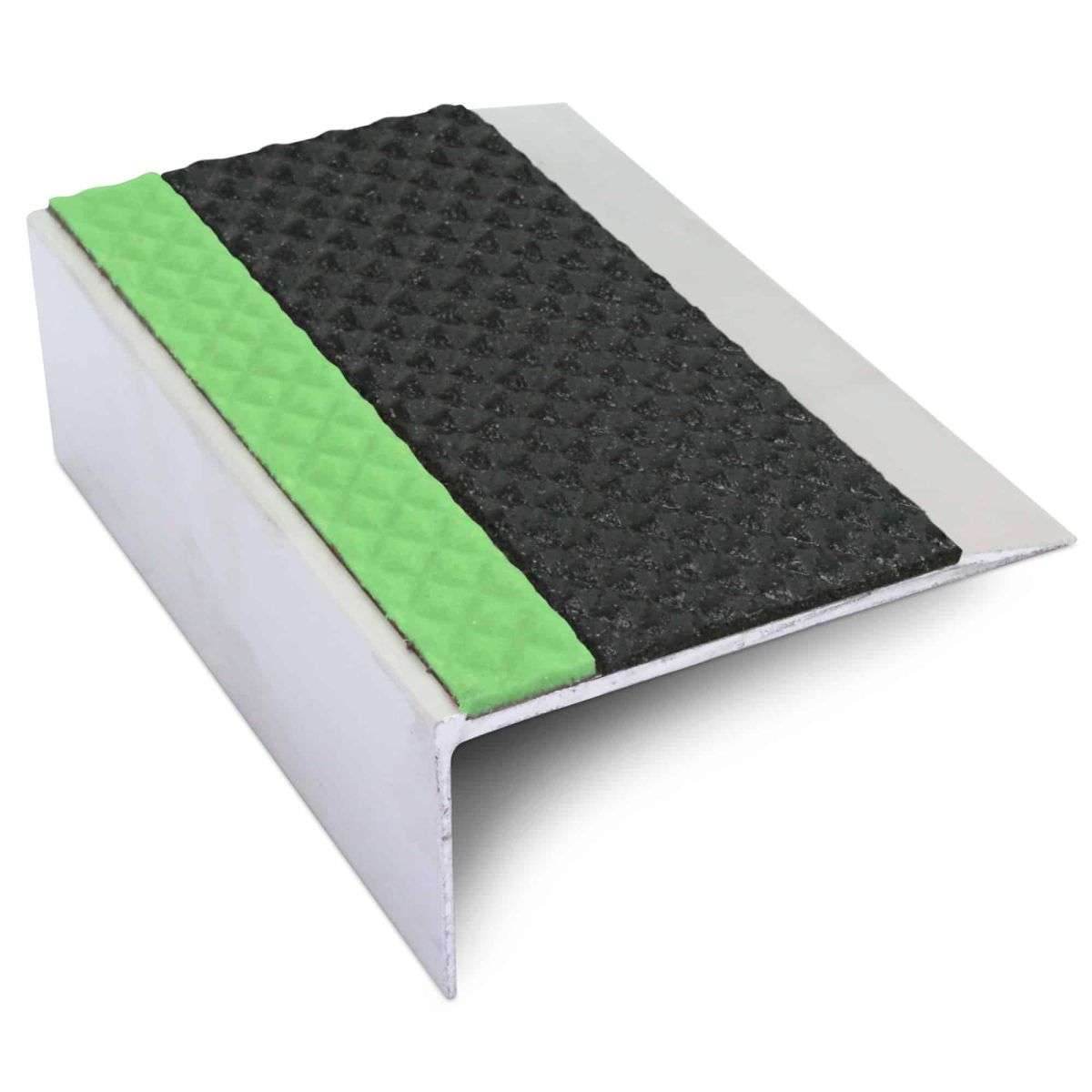 ASL15 Tredsafe 66x32mm Aluminium Non Slip Stair Nosing Edge Trim With Pvc Insert - Cayrus World of Finishing